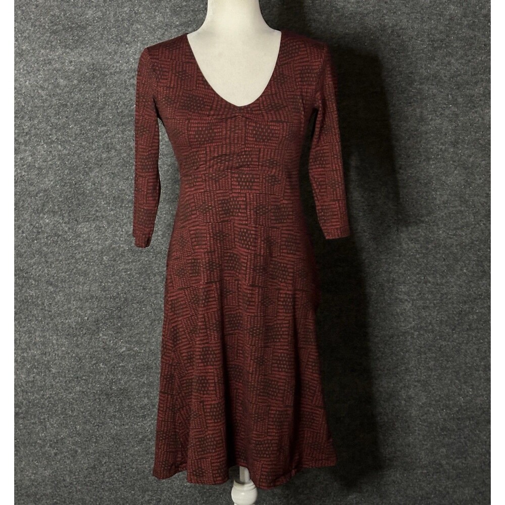 Toad & Co Rosalinda Women Print Samba Knit Stretch Dress Size XS AC6067 - Picture 2 of 15